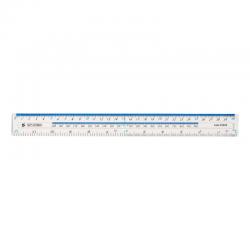 Cheap Stationery Supply of 5 Star Office Ruler Plastic Shatter-resistant Metric and Imperial Markings 300mm Clear 513510 Office Statationery