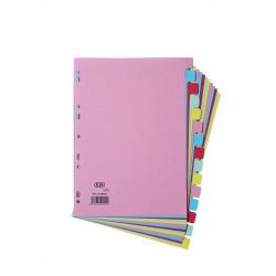 Cheap Stationery Supply of Elba Subject Dividers 15-Part Card Multipunched Recyclable 160gsm A4 Assorted 400007437 514495 Office Statationery