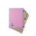 The photo shows a set of Elba Dividers & Indexes Elba Subject Dividers. These dividers are made of 160gsm card and are designed to be compatible with A4 paper. The set includes 20 individual dividers, each featuring a different subject label. The dividers are punched with multiple holes for easy insertion into binders or folders. The colors of the dividers are assorted, creating a visually appealing and organized look. These dividers are also recyclable, making them a sustainable choice.
