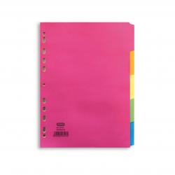 Cheap Stationery Supply of Elba Bright Subject Dividers 5-Part Card Multipunched Recyclable 160gsm A4 Assorted 400008249 514632 Office Statationery