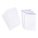 The photo shows a stack of white C4 envelopes, each with a self-sealing pocket and a weight of 100gsm. The envelopes are neatly folded and ready to use for mailing or organizing important documents.