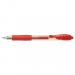 Pilot G205 Gel Rollerball Pen Rubber Grip Retractable 0.5mm Tip 0.32mm Line Red Ref 040101202 [Pack 12]