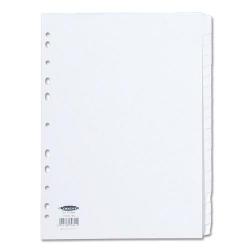 Cheap Stationery Supply of Concord Subject Dividers 20-Part Multipunched 150gsm A4 White 79601 573071 Office Statationery
