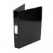 This image shows a stack of 10 25mm black 5 star value ring binders, ideal for organizing your important documents. The sleek, professional design features a durable spine and clear plastic overlay for easy labeling. Perfect for any office or classroom setting.