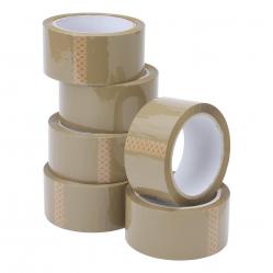Cheap Stationery Supply of 5 Star Value Packaging Tape 48mmx66m Buff Pack of 6 638655 Office Statationery