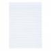 The photograph shows a pack of 10 Rhino Memo Pads with a 5 Star Value rating. The pads are headbound and filled with 160 pages of ruled, A4-sized white paper. Each page is made of FSC-certified 60gsm paper, ensuring sustainability.