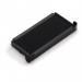 The image shows two Trodat stamp pads with black replacement ink cartridges. These pads are compatible with custom stamps and have a sleek, modern design.