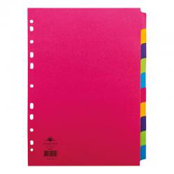 Cheap Stationery Supply of Concord Bright Subject Dividers 10-Part Card Multipunched 160gsm A4 Assorted 50899 675204 Office Statationery