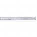 Linex Ruler Stainless Steel Imperial and Metric with Conversion Table 300mm Silver Ref LXESL30