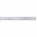 Linex Ruler Stainless Steel Imperial and Metric with Conversion Table 600mm Silver Ref LXESL60