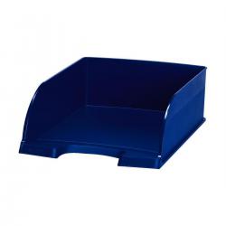 Cheap Stationery Supply of Leitz Letter Tray Plus Jumbo Deep Sided with 2 Label Positions Blue 52330035 714237 Office Statationery