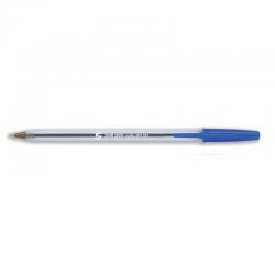 Cheap Stationery Supply of 5 Star Office Ball Pen Clear Barrel Medium 1.0mm Tip 0.4mm Line Blue Pack of 50 901791 Office Statationery