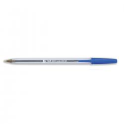 Cheap Stationery Supply of 5 Star Office Ball Pen Clear Barrel Medium 1.0mm Tip 0.4mm Line Blue Pack of 50 901791 Office Statationery