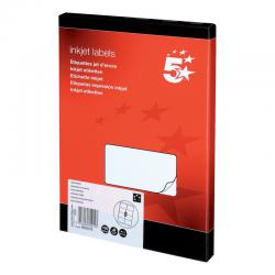 Cheap Stationery Supply of 5 Star Office Addressing Labels Inkjet 8 per Sheet 99.1x67.7mm White 800 Labels 905076 Office Statationery