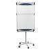 The image shows a 5 Star Flipchart Easel with a magnetic surface and 5 Star Office Mobile Executive Easel with 5 castors. The easels are designed to hold A1 and Euro 906691 pads, which can be easily attached and removed. The mobile aspect of the easels allows for easy transportation and the sturdy construction ensures stability while in use. The sleek design and professional appearance make these easels a great addition to any office or meeting room setting.