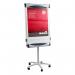 This photo features a set of 5 Star Flipchart Easels & Pads, specifically the 5 Star Office Mobile Executive Easel. The easel is magnetic and is equipped with 5 castors for easy mobility. The easel is designed to hold pads of A1 and Euro 906691 size, making it versatile for various types of presentations and meetings. The sleek design and professional appearance of the easel make it a great addition to any office or conference room setting.