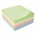 In the photo, there is a cube-shaped pad filled with 400 sheets of pastel rainbow-colored notes. Each sheet is from the 5 Star Office Re-Move Notes collection, featuring a 5 Star Post-it design. The pad measures 76x76mm and is perfect for desktop organization and note-taking.