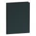 The image shows a sleek and professional black display book, made with polypropylene material. The cover can be personalized with your own design. It has 40 pockets and is designed to fit A4-sized paper. Perfect for organizing and presenting important documents in a neat and stylish way.