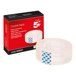 Cheap Stationery Supply of 5 Star Office Crystal Tape Roll Easy-tear Permanent Secure 18mm x 33m 909027 Office Statationery