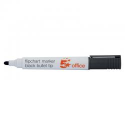 Cheap Stationery Supply of 5 Star Office Flipchart Marker Bullet Tip Water-based 2mm Line Black Pack of 12 909884 Office Statationery