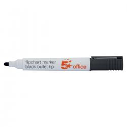 Cheap Stationery Supply of 5 Star Office Flipchart Marker Bullet Tip Water-based 2mm Line Black Pack of 12 909884 Office Statationery