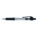 5 Star Office Retractable Grip Ball Pen Medium 1.0mm Tip 0.4mm Line Black [Pack 10]