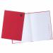 In the photograph, there are five red A4 Spicers Manuscript Books with casebound covers. Each book has 192 ruled and indexed pages, made of 70gsm paper. They have a professional appearance and are perfect for keeping notes organized.