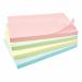 The image features a pack of 12 5 Star Office Re-Move Notes Repositionable Pastel Pads, each containing 100 sheets measuring 76x127mm. The pads come in an assortment of colors and feature the 5 Star Post-it & Re-Move Products logo.