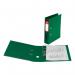 The photograph shows five green 5 star premium polypropylene lever arch files, neatly stacked on top of each other. The files are clearly labeled with the brand name and file type. Each file has a sturdy lever mechanism and a handle for easy carrying. The vibrant green color adds a pop of color to any office space. The texture of the files appears smooth and durable, perfect for storing important documents. These 5 star lever arch files are a professional and practical addition to any workplace.