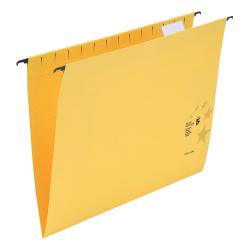 Cheap Stationery Supply of 5 Star Office Suspension File with Tabs and Inserts Manilla 15mm V-base 230gsm Foolscap Yellow Pack of 50 913306 Office Statationery