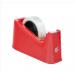 5 Star Office Tape Dispenser Desktop Weighted Non-slip Roll Capacity 25mm Width 75m Length Max Red
