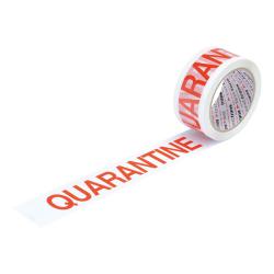 Cheap Stationery Supply of 5 Star Office Printed Tape Quarantine Polypropylene 48mmx66m Red Text on White Pack of 6 922412 Office Statationery