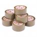 5 Star Office Packaging Tape Low Noise Polypropylene 48mm x 66m Buff [Pack 6] 924231