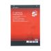 The picture shows two self-adhesive 5 Star Flipchart Pads with 30 sheets each, in the size of A1. The pads are from the 5 Star Office brand and have a total of 60 sheets for use. The pads have a high-quality flipchart paper and a sturdy backing for easy writing and presenting.