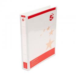 Cheap Stationery Supply of 5 Star Office Presentation Ring Binder Polypropylene 2 D-Ring 25mm Size A4 White Pack of 10 933031 Office Statationery