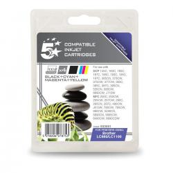 Cheap Stationery Supply of 5StarOffice Remanufactured IJCartridges 450ppBlack325pp Cyan/Magenta/YellowBrother LC1100VALBP Pack of 4 Office Statationery