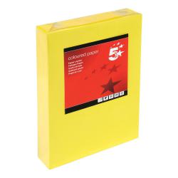 Cheap Stationery Supply of 5 Star Office Coloured Copier Paper Multifunctional Ream-Wrapped 80gsm A4 Deep Yellow 500 Sheets 936318 Office Statationery
