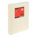 The photo captures a stack of 500 sheets of 5 Star Office Coloured Copier Paper. The paper is A3 size, 80gsm, and in a muted light cream color. The ream-wrapped packaging keeps the paper clean and organized. Perfect for any office or school.