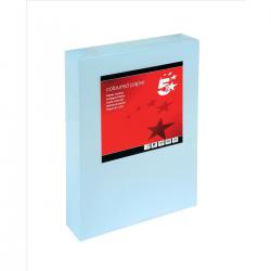 Cheap Stationery Supply of 5 Star Office Coloured Card Multifunctional 160gsm A4 Light Blue 250 Sheets 936372 Office Statationery