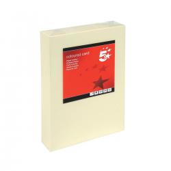 Cheap Stationery Supply of 5 Star Office Coloured Card Multifunctional 160gsm A4 Light Cream 250 Sheets 936376 Office Statationery