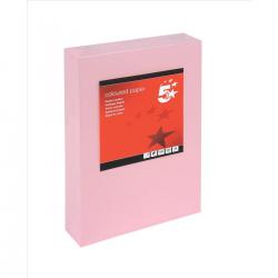 Cheap Stationery Supply of 5 Star Office Coloured Card Multifunctional 160gsm A4 Light Pink 250 Sheets 936384 Office Statationery