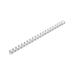This picture features 100 5 Star Office Binding Combs, each made of plastic and featuring a 21 ring design. They are designed to hold up to 125 sheets of A4 paper and measure 16mm in diameter. The combs are all a crisp and clean white color.