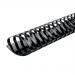 This picture shows a bundle of 5 Star Binding Combs in black color. Each comb is made of plastic and has 21 rings. They are designed to hold up to 425 sheets of A4 paper and have a 50mm diameter. The pack contains 50 combs.