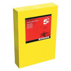 Cheap Stationery Supply of 5 Star Office Coloured Card Tinted 160gsm A4 Deep Yellow Pack of 250  938091 Office Statationery