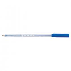 Cheap Stationery Supply of 5 Star Office Ball Pen Clear Barrel Medium 1.0mm Tip 0.7mm Line Blue Pack of 20 938651 Office Statationery