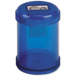 Cheap Stationery Supply of 5 Star Office Pencil Sharpener Plastic Canister Two Hole Max. Diameter 8/11mm Blue Pack of 10 939972 Office Statationery