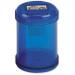 The photograph shows a pack of 10 5 Star plastic canister pencil sharpeners, with two holes and a maximum diameter of 8/11mm, in a vibrant blue color.