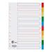The photo features a set of 5 Star Dividers & Indexes, specifically the 5 Star Elite Dividers, with 10 parts and made of polypropylene material. The tabs are multipunched and come in a variety of vibrant colors. The size is A4 and the color of the dividers is white.
