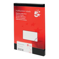Cheap Stationery Supply of 5 Star Office Multipurpose Labels Laser Copier Inkjet 6 per Sheet 99x93mm White 600 Labels 940437 Office Statationery