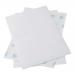 The image shows a sheet of white labels with dimensions of 64x38mm. There are 21 labels per sheet, and the package contains 10500 labels. The labels are suitable for use with both laser and inkjet printers.